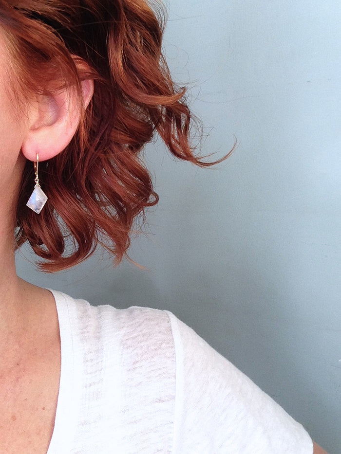 Moonstone Jag Earrings