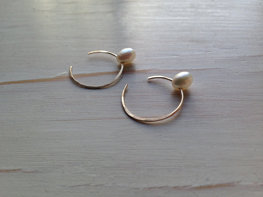 Pearl Tear Hoop
