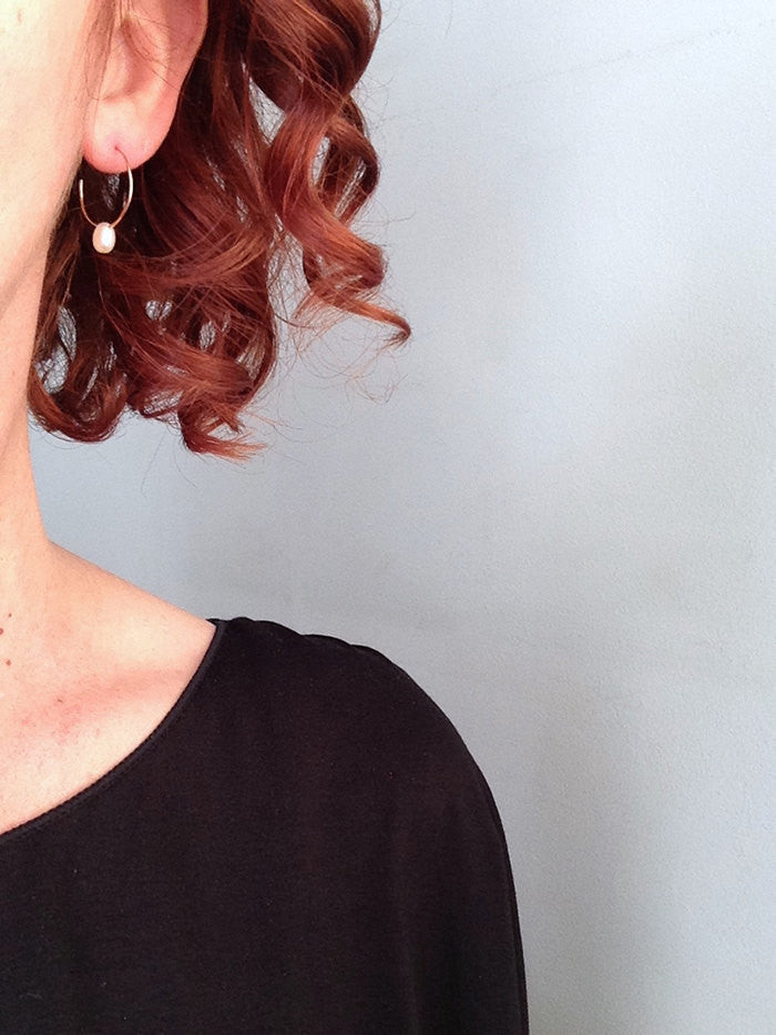 Pearl Tear Hoop