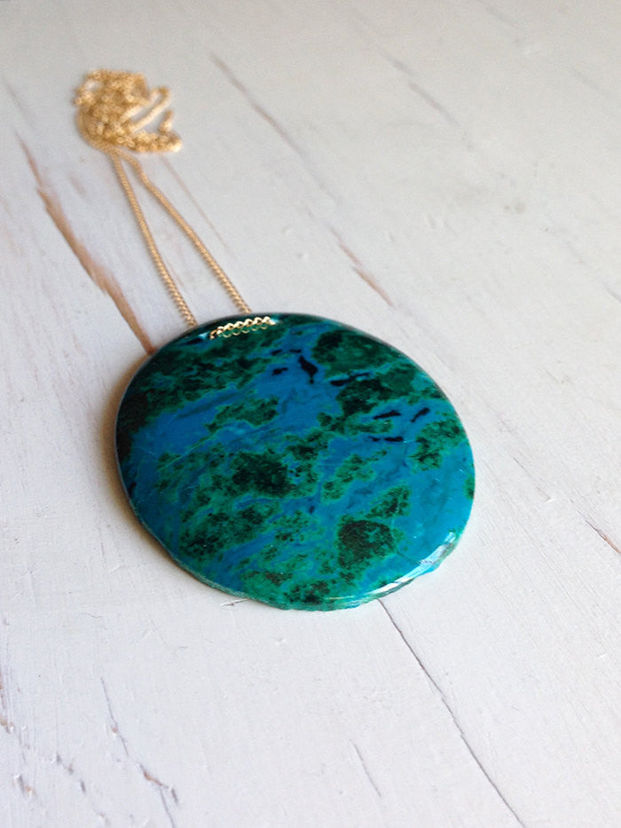 Chrysocolla Drop Necklace
