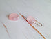 Rose Quartz Faceted Slice Earring