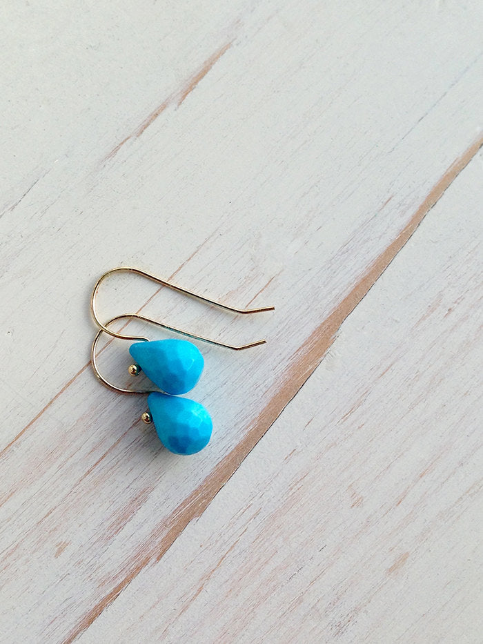 Turquoise Tear Dainty Earrings
