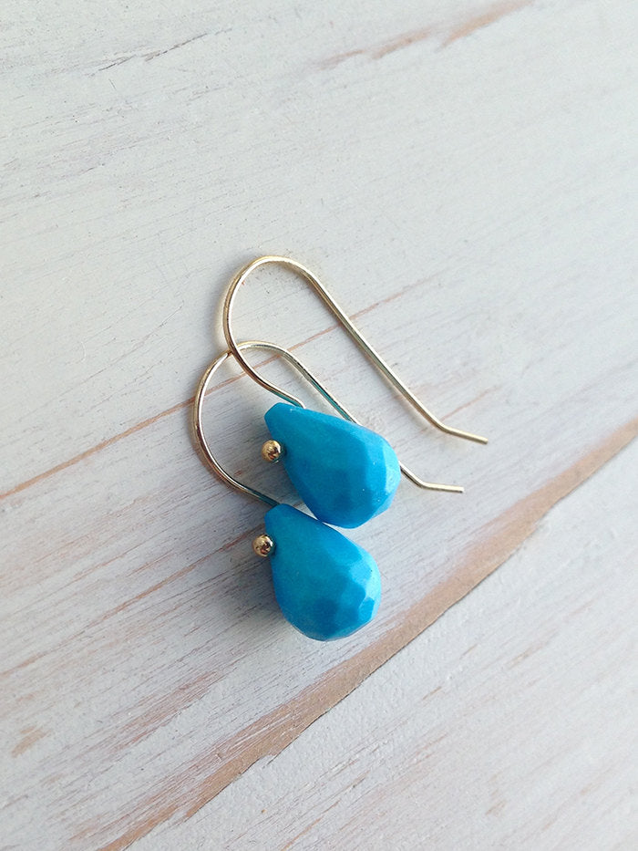 Turquoise Tear Dainty Earrings