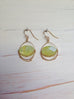 Prehnite Oval Chain Earrings