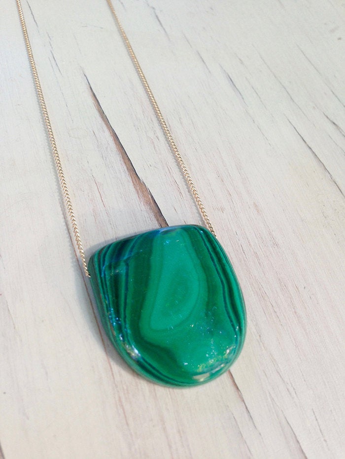 Malachite Pendant Necklace