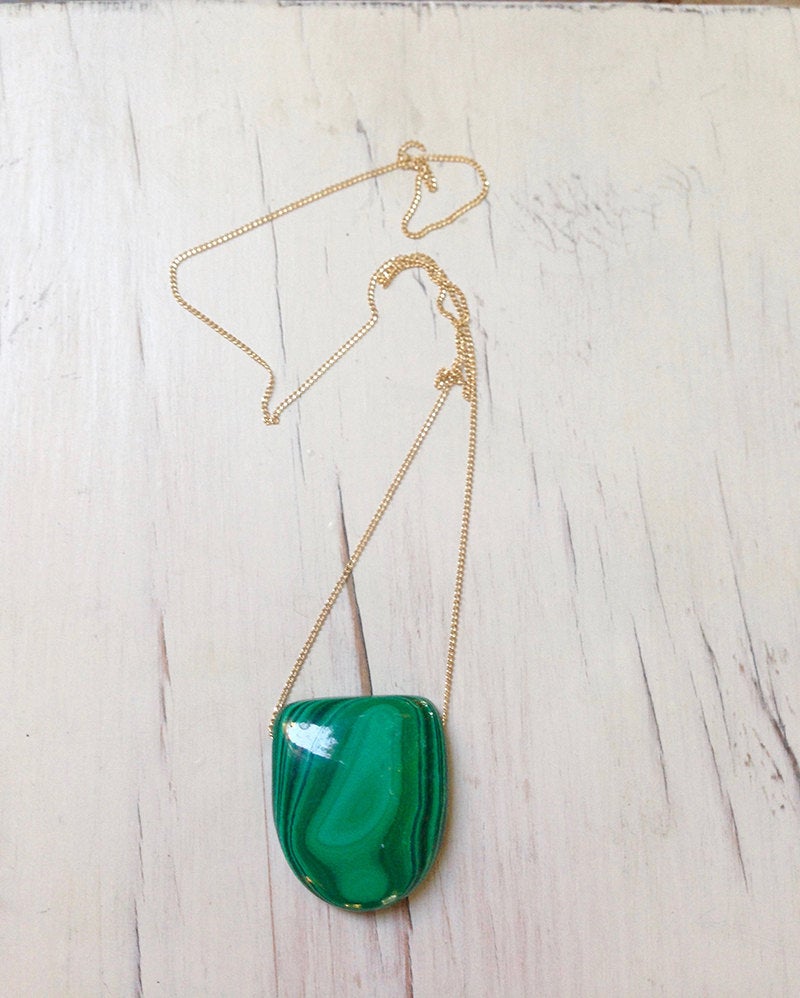 Malachite Pendant Necklace