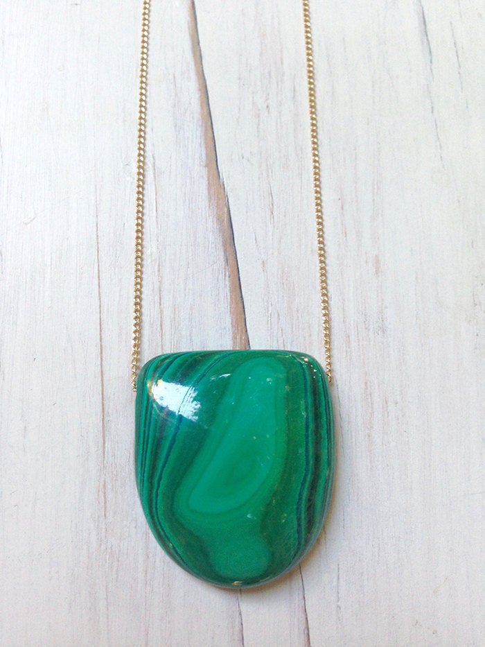 Malachite Pendant Necklace