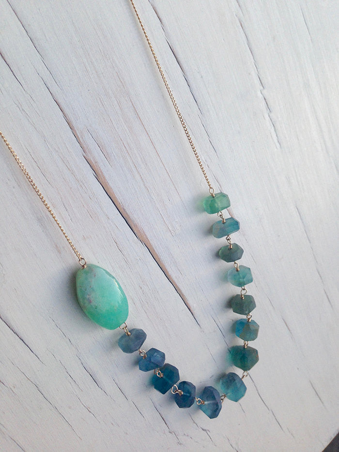 Fluorite Chrysoprase Necklace