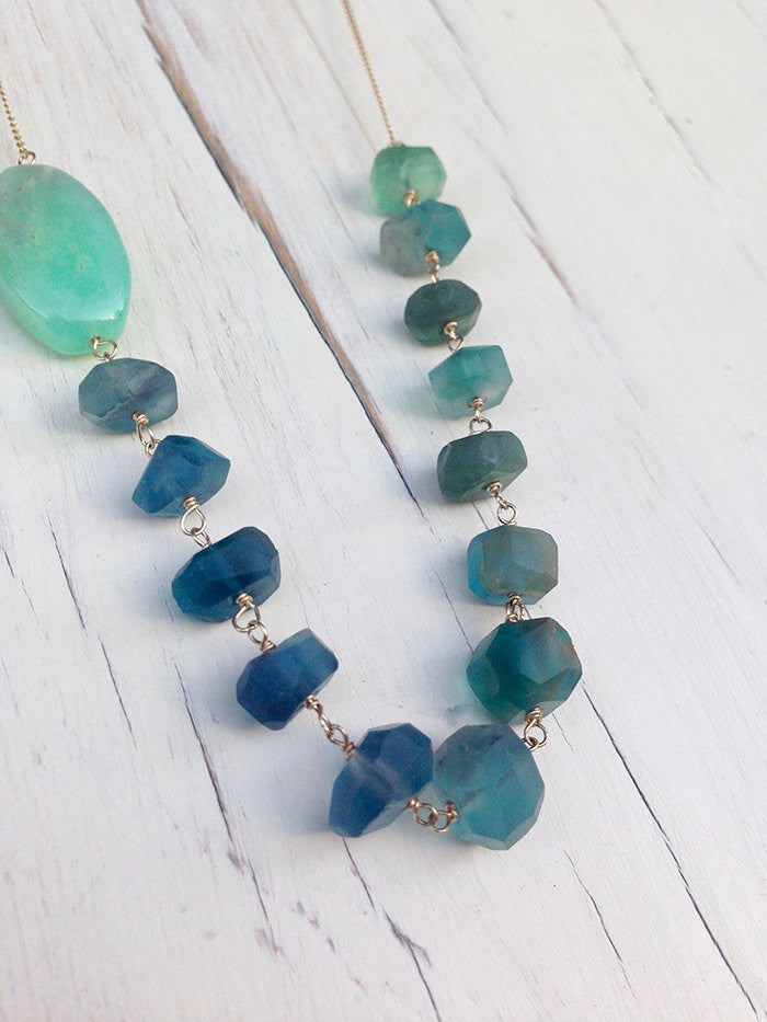 Fluorite Chrysoprase Necklace
