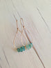 Tourmaline Raw Hoops