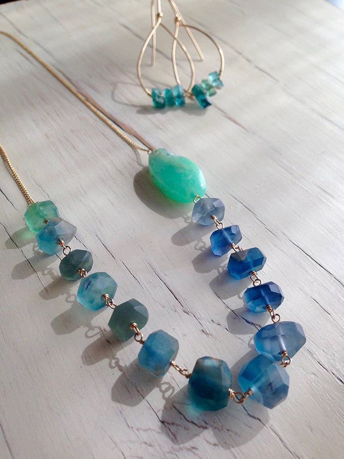 Fluorite Chrysoprase Necklace