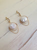 Pearl Dangle Chain Earrings