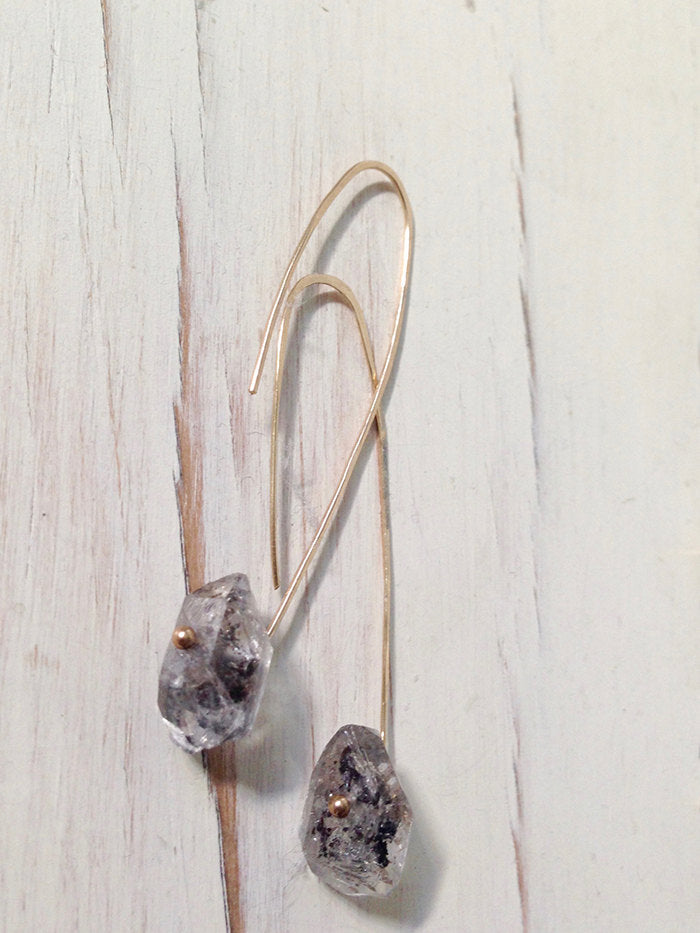 Herkimer Diamond Raw Hoop