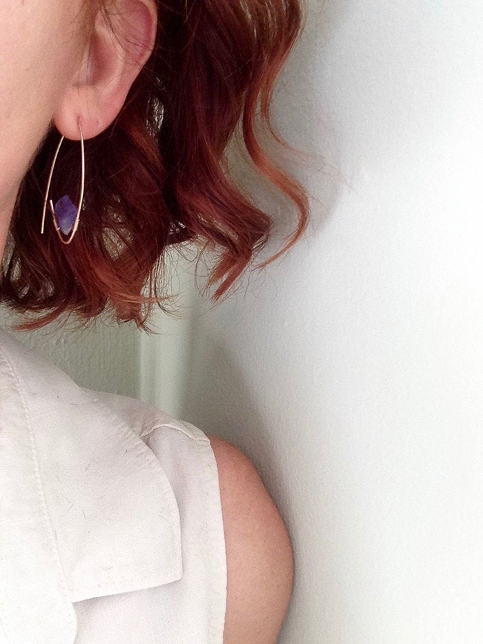 Natural Tanzanite Endless Hoop