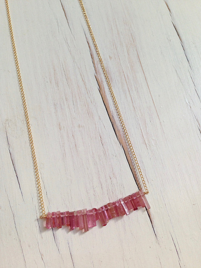 Tourmaline Raw Shard Necklace