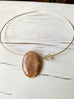 Sunstone Moonstone Pendant Choker