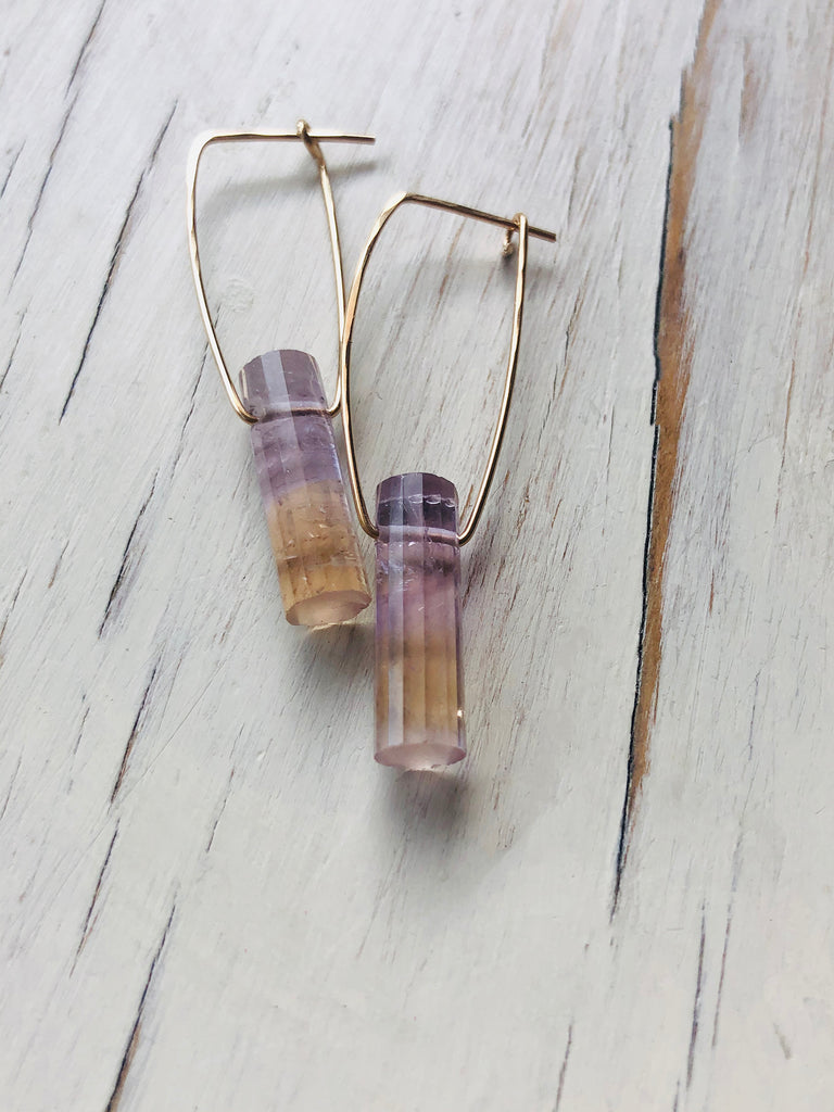 Ametrine Oblong Hoop