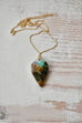 Blue Opalized Petrified Wood Pendant Necklace