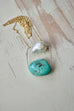 Turquoise Pearl Pendant Necklace