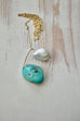 Turquoise Pearl Pendant Necklace