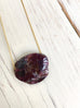 Garnet Raw Slice Necklace