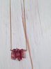 Pink Tourmaline Raw Shard Necklace