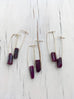 Raw Ruby Natural Oblong Hoops