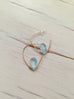 Aquamarine Modern Tear Hoop