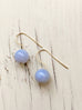Blue Lace Agate Orb Earrings