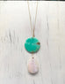 Chrysoprase Pink Opal Necklace