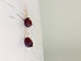 Mozambique Garnet Slice Dangle Earring