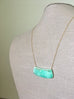 Chrysoprase Curved Bar Necklace