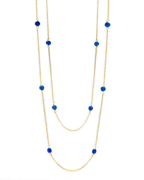 Lapis Coin Layering Necklace