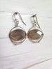 Labradorite Chain Oval Earrings