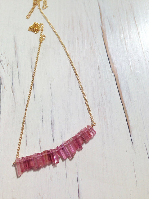 Tourmaline Raw Shard Necklace